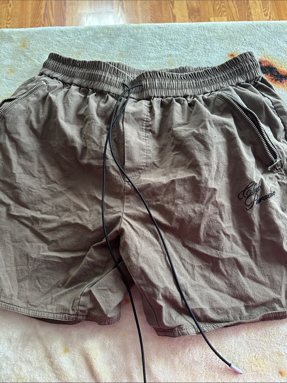 Men's Elastic Waist Cargo Shorts - Taupe
